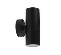 SILAMP Applique Murale Noire IP65 Double Faisceau GU10