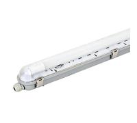 SILAMP Kit de Réglette LED IP65 + Tube Néon LED 120cm T8 18W - Blanc Chaud 2300K - 3500K