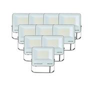 SILAMP Pack de 10 - Projecteur 100W IP65 CCT - 3000K/4000K/6000K