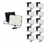 SILAMP Pack de 10 - Projecteur Led Solaire Extérieur 9W IP65 3-CCT Détecteur de Lumière et de Mouvement