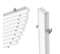 SILAMP Pack de 10 - Réglette Encastrable LED 120cm 35W Blanc - Blanc Chaud 2300K - 3500K
