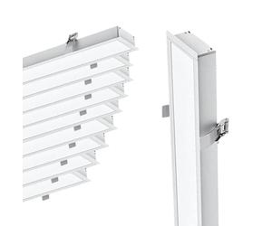 SILAMP Pack de 10 - Réglette Encastrable LED 120cm 35W Blanc - Blanc Chaud 2300K - 3500K