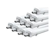 SILAMP Pack de 10 - Réglette LED étanche 150cm 46.5W 120lm/W - Blanc Neutre 4000K - 5500K