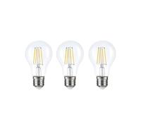 SILAMP Pack de 3 Ampoules LED E27 A60 3.8W Filament Classe Énergétique A 210lm/W - Blanc Chaud 2300K - 3500K