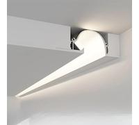 SILAMP Profilé Aluminium Encastrable Arrondi 2M pour Faux Plafond Éclairage Indirect