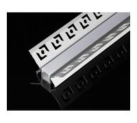 SILAMP Profilé Aluminium encastré d'angle 1m pour Ruban LED Couvercle Blanc Opaque