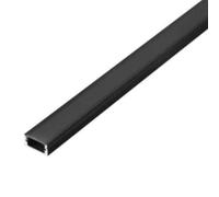 SILAMP Profilé Aluminium Noir Large 2m avec Cache Opaque Noir