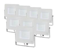 Projecteur LED Extérieur 50W IP65 BLANC Garantie 5 ans - Pack de 8 - Blanc Neutre 4000K - 5500K