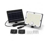 SILAMP Projecteur Led Solaire Extérieur 9W IP65 3-CCT Détecteur de Lumière et de Mouvement