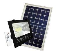 SILAMP Projecteur Solaire LED 8W Dimmable avec Détecteur (Panneau Solaire + Télécommande Inclus) - Blanc Froid 6000K - 8000K