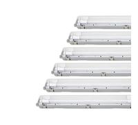 SILAMP Réglette étanche 150 cm double pour Tube LED T8 IP65 (Boitier vide) (Pack de 6)