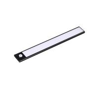 SILAMP Réglette LED Rechargeable USB 30cm 1,5W Noire avec Détecteur de mouvement - Blanc Neutre 4000K - 5500K