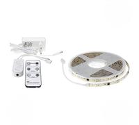 SILAMP Ruban LED 5M Effet Dynamique 126LED/m 12V IP65 + Télécommande et Transformateur - Blanc Neutre 4000K - 5500K