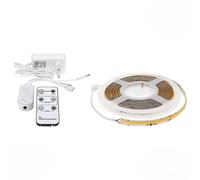 SILAMP Ruban LED COB 5M Effet Dynamique 360LED/m 24V IP65 + Télécommande et Transformateur - Blanc Chaud 2300K - 3500K