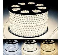 SILAMP Ruban LED Fin 50M 220V Recoupable 20cm IP65 2835 120LED/m - Blanc Froid 6000K - 8000K
