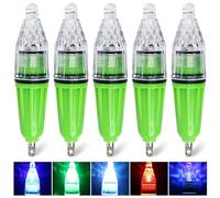 SILANON Leurre de pêche LED en Forme de Goutte Profonde, étanche sous l'eau, Lampe de pêche Clignotante pour Attirer Les appâts, 5 Couleurs, 11,9 cm, 17 cm