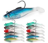 SILANON - Leurre de pêche Souple - Leurres de pêche Souples pour pêche en Eau salée et en Eau Douce pour Le Bar, Le doré et Le Rockfish, Mixte, 12pcs/Pack, 6cm/2.36inch