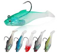 SILANON - Leurre de pêche Souple - Leurres de pêche Souples pour pêche en Eau salée et en Eau Douce pour Le Bar, Le doré et Le Rockfish, Mixte, 6pcs/Pack, 8cm/3.15inch