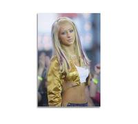 SILATSAWTU Poster décoratif sur toile, chanteuse féminine, Christina Aguilera, décoration murale moderne pour chambre à coucher (40 x 60 cm)