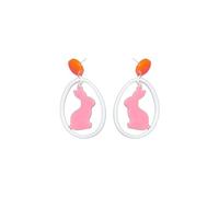 Silber Ohrringe Damen 925 Creolen Klein Ostern Ohrringe Mädchen Ohrringe Ohrringe Blüten (B, One Size)