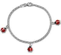 SilberDream 16cm bracelet enfants rouge noir coccinelle argent véritable D2SDA012