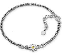 SilberDream 18-21cm Bracelet Fleur diamanté noirci Femme Bijoux D2SDA1198K