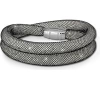 SilberDream 18cm bracelet dames blanc mini cristaux acier inoxydable nylon D2SDA051K9