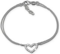 SilberDream 19cm bracelet zircon blanc poli argent femmes bijoux D2SDA2597J