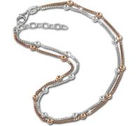 SilberDream 23-26cm Chaîne de cheville Femme 333 plaqué or rose Boule Argent D2SDF2133E