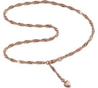 SilberDream 25,5cm Bracelet de cheville femme plaqué or rose cœur zirconium argent D2SDF0295E