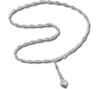 SilberDream 25cm Bracelet de cheville femme coeur zirconium argent véritable D2SDF005