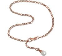 SilberDream 26cm Bracelet de cheville femme 333 or rose perle argent véritable D2SDF0315E