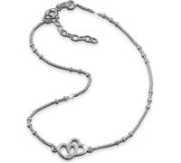 SilberDream 26cm Chaîne de cheville pour femme sans allergènes deux cœurs argent véritable D2SDF0353J