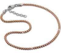 SilberDream 27cm Bracelet de cheville femme 333 or rose boules argent véritable D2SDF2164E