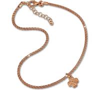 SilberDream 27cm Chaîne de cheville Femme 333 plaqué or rose Trèfle à quatre feuilles Argent D2SDF2214E