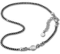 SilberDream 27cm Chaîne de cheville pour femme noircie scintillante zirconium argent D2SDF2244K