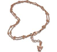 SilberDream 27cm Chaîne de cheville pour femme plaqué or rose scintillant ange argent D2SDF2174E