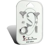 SilberDream 3 boucles d'oreilles Boucles d'oreilles en argent VRAI Set zirconium bijoux de marque de haute qualité idéal comme idée de cadeau pour anniversaire mariage emballage original inclus D2SDS6