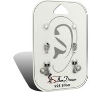 SilberDream 3 boucles d'oreilles Boucles d'oreilles en argent VRAI Set zirconium bijoux de marque de haute qualité idéal comme idée de cadeau pour anniversaire mariage emballage original inclus D2SDS6