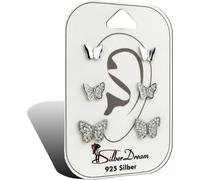 SilberDream 3 boucles d'oreilles Boucles d'oreilles VRAI argent Set zirconium bijoux de marque de haute qualité idéal comme idée de cadeau pour anniversaire mariage emballage original inclus D2SDS622W
