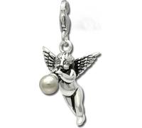 SilberDream 925 Charm ange avec trompette 925 Pendentif argent noir perle D2FC696