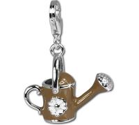 SilberDream 925 Charm arrosoir 925 argent émaillé pendentif brun D2FC602