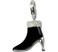 SilberDream 925 Charm bottes en argent véritable pendentif noir zirconium D2FC247S