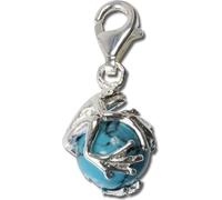 SilberDream 925 Charm grenouille boule argent pendentif turquoise pierre Cateye D2FC244T