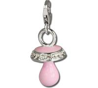 SilberDream 925 Charm tétine Pendentif argent véritable rose zircon D2FC676