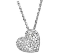 SilberDream 925 Collier en argent véritable 44,5cm Pendentif cœur zirconium D2SDK4986W