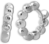 SilberDream argenté blanc SilberDream boucles d'oreilles femmes 925 argent créoles SDO4447W
