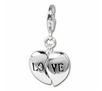 Silberdream Bijoux À Breloques 925 Bracelet En Argent Véritable Pendentif Coeur Amour Fc3008
