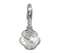 Silberdream Bijoux À Breloques Pendentif En Argent Véritable 925 Boule Blanche Zircone Fc200w