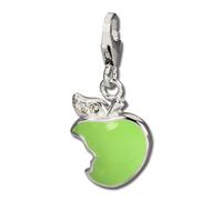 Silberdream Bijoux À Breloques Pendentif En Argent Véritable 925 Pomme Verte Zircone Fc678